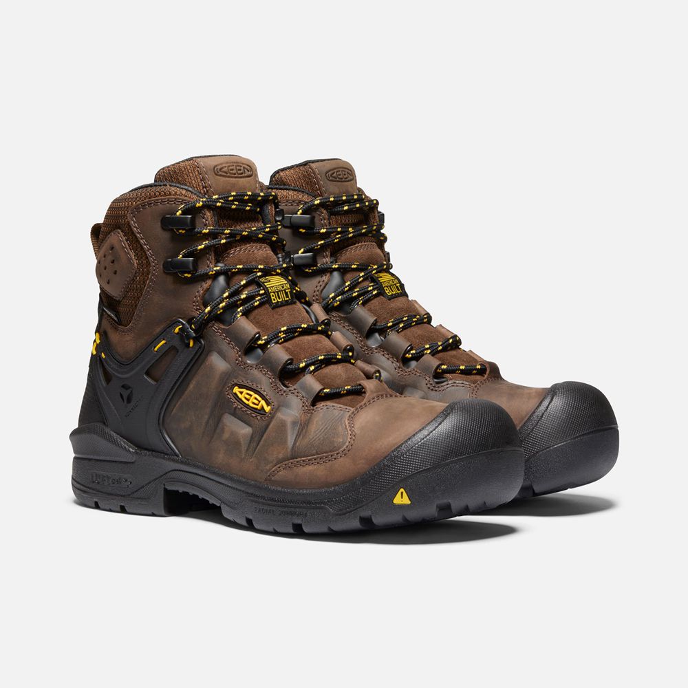 Botas de Trabajo Keen Mexico Marrom - Hombre Dover 6\" Wp (Carbon-Fiber Toe) - ZM7649182